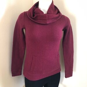 J.crew outlet funnelneck burgundy pullover sz.XS